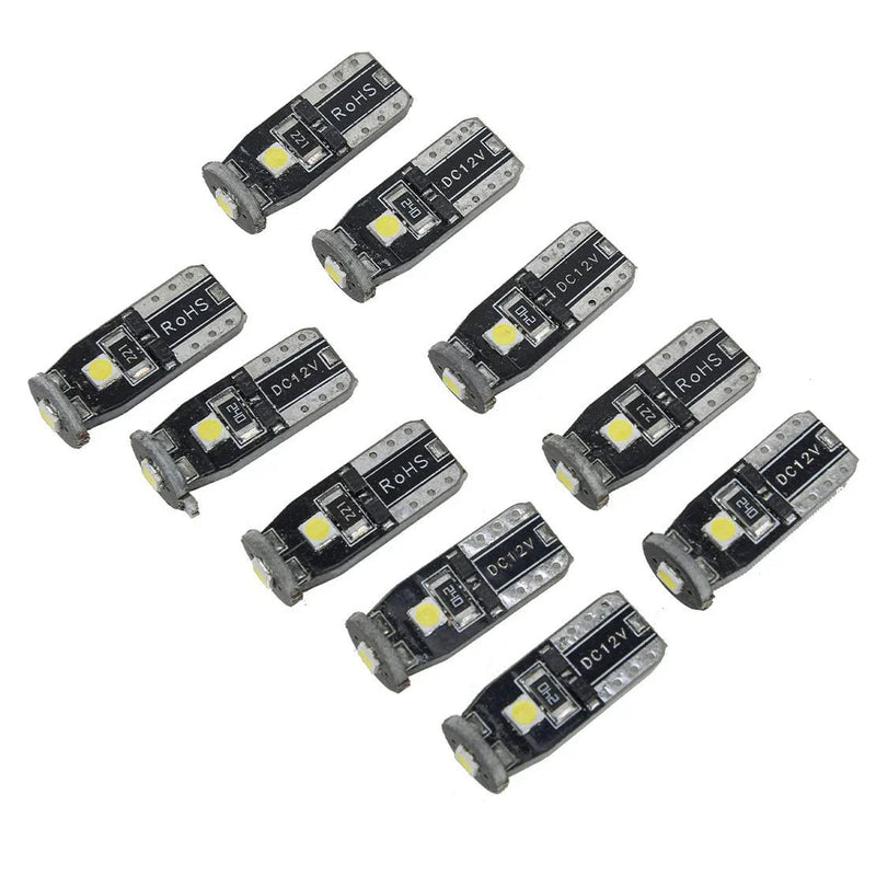 Car 10Pc T10 3SMD LED Wedge Dome Light Bulbs (Various Years)