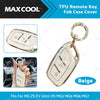 MG ZS EV, HS, MG3, MG5, MG6, MG7 Beige TPU Remote Key Case Cover (2022)