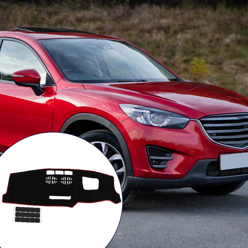 Mazda CX-5, CX-8 (2017-2021) - Black Red 1 Set Dashboard Cover Mat