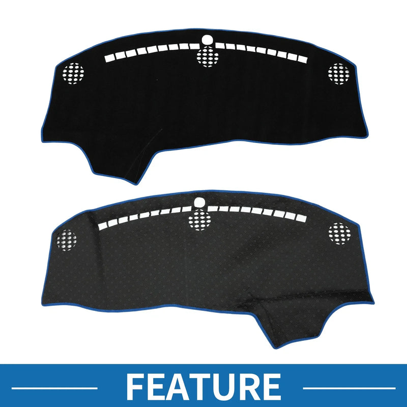 Dodge Challenger (2015-2024) Black / Blue Dash Cover Mat