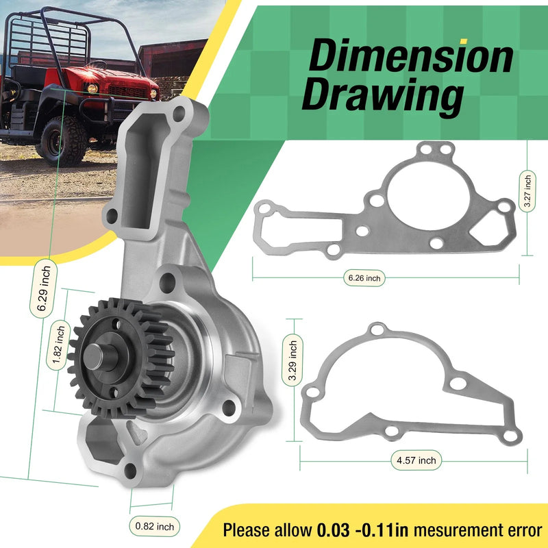 Kawasaki Mule 2500 KAF620C Water Pump w/ Gaskets (1994-2000)