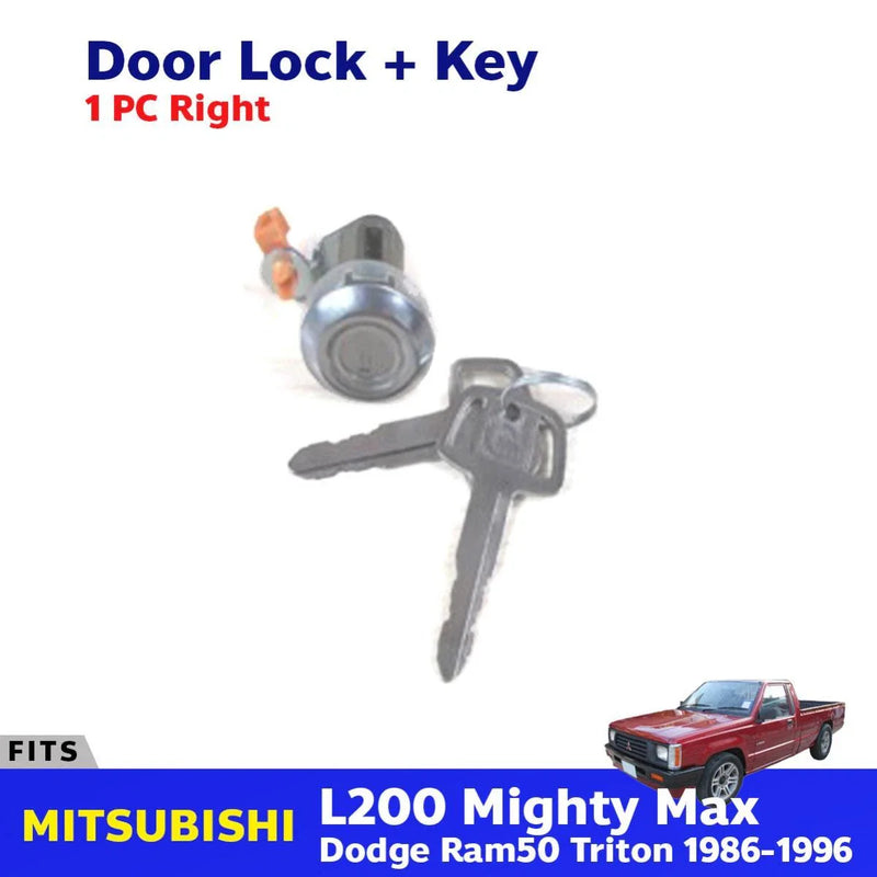 Door Lock Safety Key Set RH Fits Mitsubishi L200 Triton Pickup UTE 1986-96 D08