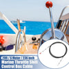 2 x Marine Throttle Shift Control Box Cable with Clevis Black