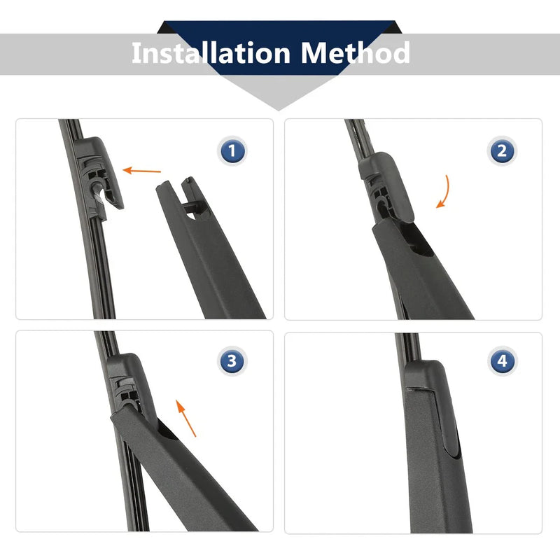 Hyundai Veloster Rear Windshield Wiper Blade Arm Set 230mm (2011-2018)