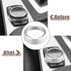 BMW Series X3 X4 X5 X6 Silver Tone Knob Cover Ring