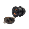 Car Boat 12V 24V Dual USB Fast Power Charger Adapter Socket