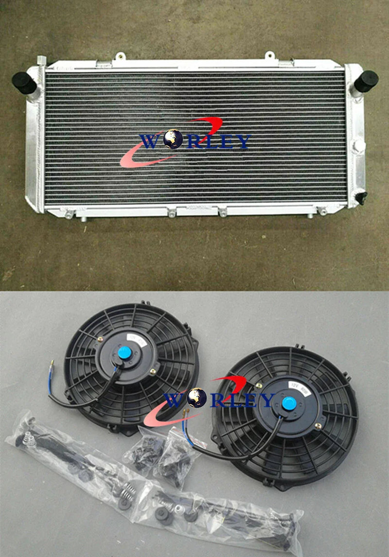 Toyota MR2 SW20 1990-1997 Row Aluminum Radiator + Fans