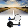 M8 Motorcycle Rear View Mirrors Black Blue Aluminum