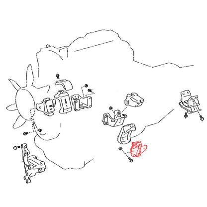 Front Engine Mount for Toyota Hilux2.4L 2.8L 2015-2023