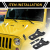 Jeep Carbon Fiber Front Engine Hood Hinge Cover Trim