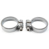 Harley XL Ironhead Sportster 1000 Chrome Exhaust Port Clamps (1957-1985)