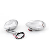 Motorcycle 2 x Amber Indicator Lights (Chrome)