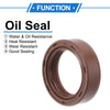 Oil Seal 25x35x10mm FKM Rubber Brown 2 x