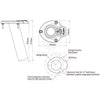 Exploding Fish 316G S / S Flush Mount Rod Holder Rotating 15° Bluewater Series