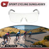 Motorcycle Riding Goggles Transparent Lens White Frame PC Cycling Sunglasses