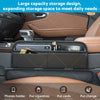 Car Seat Gap Storage Bag Organizer PU Leather with Charging Cable Hole