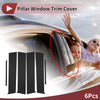 Toyota Aqua (2011-2019) Black 6 Pcs Car Door Pillar Window Trim