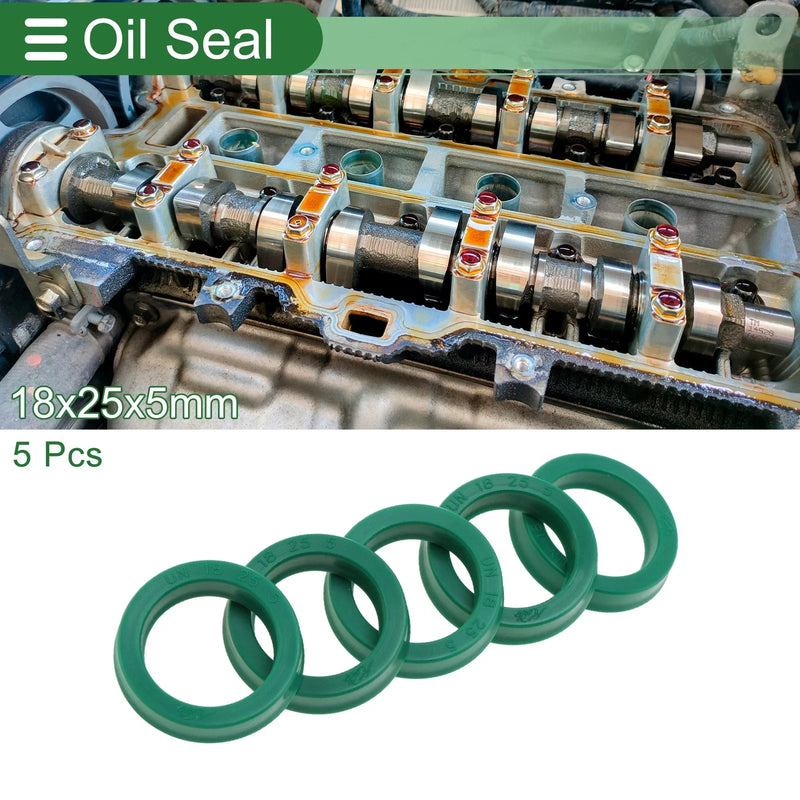 Automotive Oil Seal / 18x25x5mm / Seal Ring Rotary Shaft Seal TPU Green