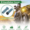 Motorcycle TPU Gray Blue Square 7/8" 22mm Hand Grips