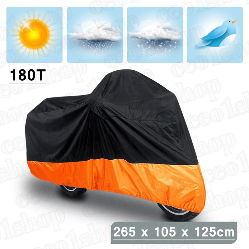 Harley-Davidson Dyna Glide Fat Bob Street Bob Black+Orange Motorcycle Cover