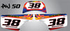 Yamaha PW 50 Pee Wee 50 Neon Style Custom Number Plate Graphics