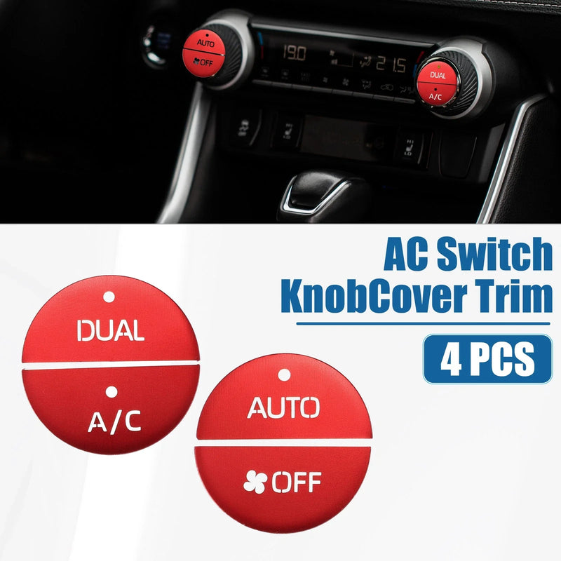 Toyota RAV4 4Pcs AC Switch Knob Cover Trim (2019–2022)