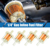 Motorcycle ATV 4pcs / 1/4 Inch / Gas Inline Fuel Filter