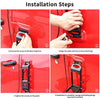 Jeep Wrangler Black Door Hinged Step Pedals Foot Pegs (2007-2023)