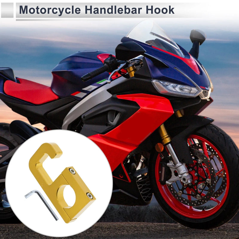 Motorcycle Square Aluminum Alloy Motorcycle Hanging Hook 74mm Length 1 Set