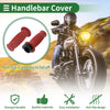 Motorcycle 7/8" 22mm Hand Grips TPU Dark Red Stripe