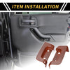 Jeep Wrangler JL JLU (2018-2024) Red Rear Door Latch Lock Cover Trim