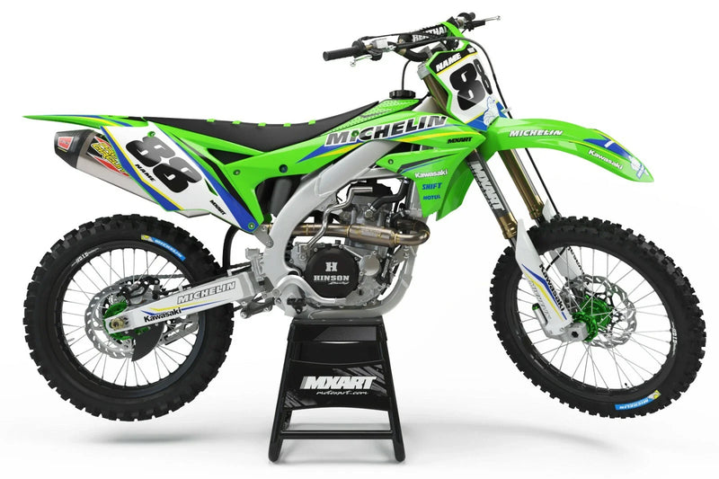 Kawasaki KXF 450 (2019-2022) - DELTA STYLE Stickers Custom Decal Kit