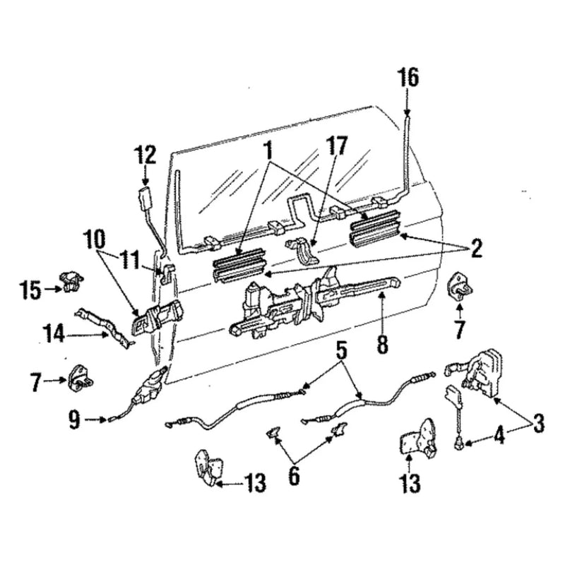 TOYOTA 4RUNNER Back Door Grass Channel Sub Assembly RH (1990–1994)