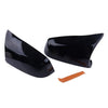 BMW 5 6 7 E60 E61 E63 2 x Gloss Black Rear View Mirror Cover Caps