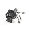 USB Type-C AUX RCA Audio Input Socket Panel Extension Cable Adapter Black