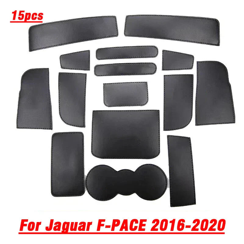 Jaguar F-PACE Leather Cup Pad Door Groove Mat (2016–2020)