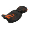 Harley Touring Electra Glide Seat Black/Orange Driver Passenger (2009-2023)