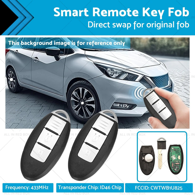 Nissan Juke F15, Note E12, NP300 Smart Remote Key Fob (2010-2023)