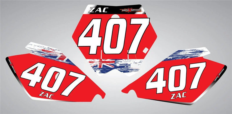 KTM 85 Aussie Pride Style Custom Number Plate Graphics Sticker (2006-2012)