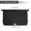 Volvo XC60 2010-2017 Rear Trunk Gloss Black Retractable Cargo Cover