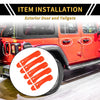 Jeep Wrangler JL JLU (2018-2022) Orange Door Tailgate Handle Cover