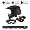 Off-Road Dirt Bike ATV Motocross - Black Youth Full Face Helmet