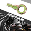 Motorcycle Bronze Tone M14x1.5 Banjo Bolt Kit with Copper Washers