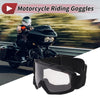 1Pc Motorcycle Riding Goggles Clear Lens Black Frame PC TPU Cycling Sunglasses