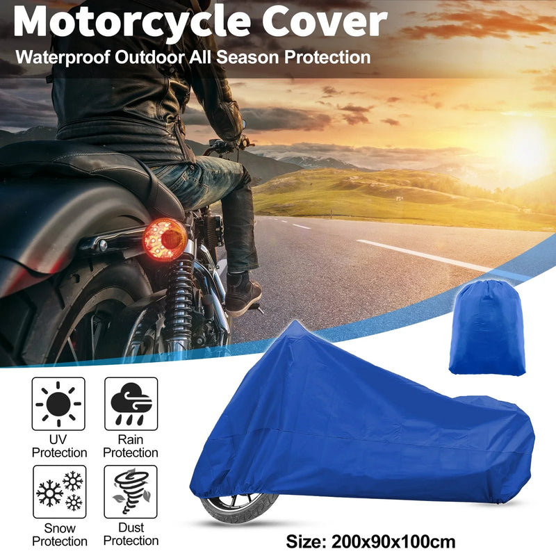 Universal Scooter Waterproof Blue Motorcycle Cover