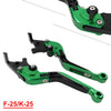 Kawasaki Ninja 125 250 CNC Green Extendable Brake Clutch Levers (2013-2023)