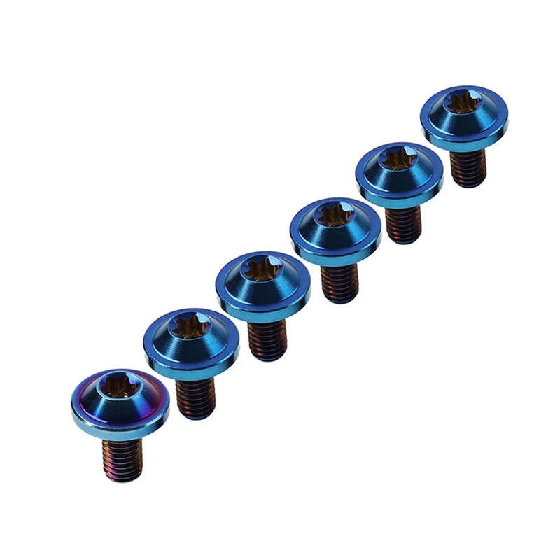 Bike Motor 6 x M6x10mm Titanium Alloy Torx Head Bolts