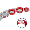 Honda CR-V 2017-2021 - Volume Knob Start Stop Ring Red 4pcs AC Knob Covers