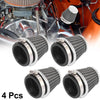 Universal 4 x 50mm Motorcycle Air Filter Cleaner Round Tapered