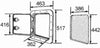 Caravan RV Access Hatch 517mm x 463mm 2 Recessed Handles Nuova Rade White